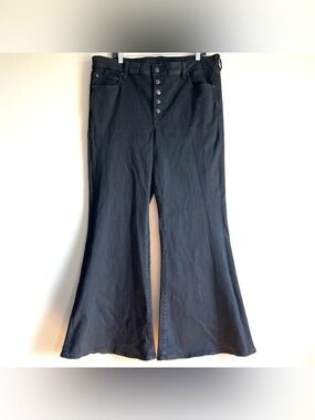 American Eagle festival flare black jeans plus 20 next level stretch button fly